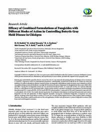 Efficacy of Combined Formulations of Fungicides with Different Modes of Action in Controlling Botrytis Gray Mold Disease in Chickpea