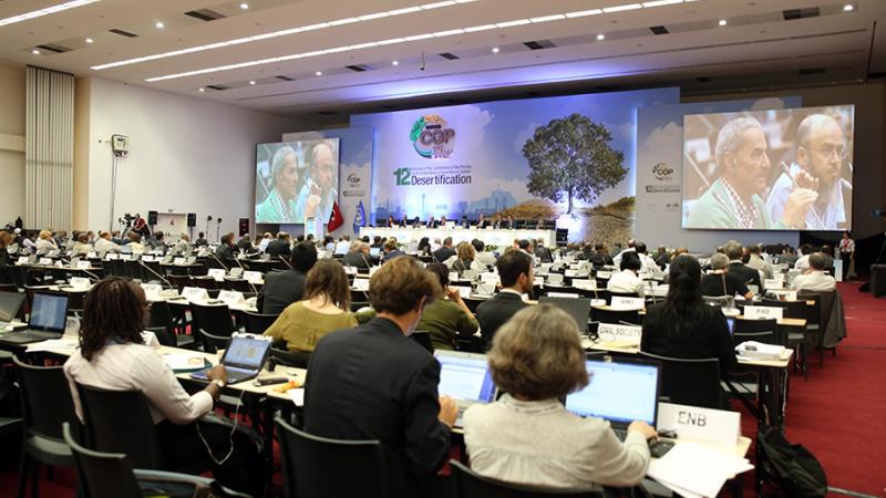 A session in progress at the UNCCD COP12 in Turkey.