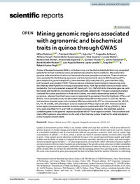Mining genomic regions associated with agronomic and biochemical traits in quinoa through GWAS