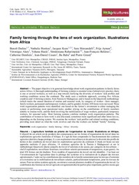 Family farming through the lens of work organization. Illustrations from Africa