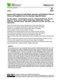 Genome-Wide Analysis for Yield-Related Agronomic and Biochemical Traits of Chinese and Bangladeshi Grass Pea Genotypes Using SSR Markers