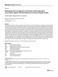 Optimizing water management and climate-resilient agriculture in rice-fallow regions of the Dwarakeswar river basin using ML models
