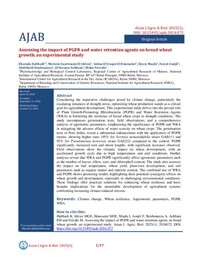 Assessing the impact of PGPR and water retention agents on bread wheat growth: an experimental study