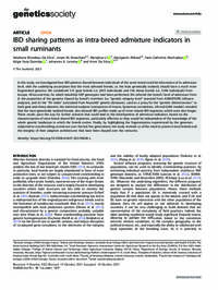 IBD Sharing Patterns As Intra-breed Admixture Indicators In Small ...