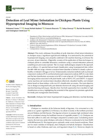 Detection of Leaf Miner Infestation in Chickpea Plants Using Hyperspectral Imaging in Morocco