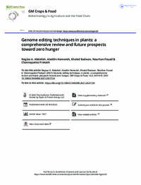 Genome editing techniques in plants: a comprehensive review and future prospects toward zero hunger
