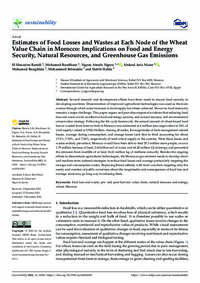 Estimates of Food Losses and Wastes at Each Node of the Wheat Value Chain in Morocco: Implications on Food and Energy Security, Natural Resources, and Greenhouse Gas Emissions