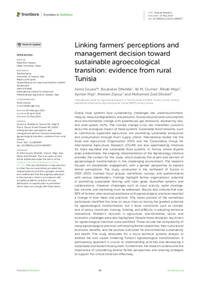 Linking farmers’ perceptions and  management decision toward  sustainable agroecological  transition: evidence from rural  Tunisia