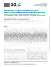 High accuracy of genome-enabled prediction of belowground and physiological traits in barley seedlings