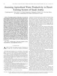 Assessing Agricultural Water Productivity in Desert Farming System of Saudi Arabia