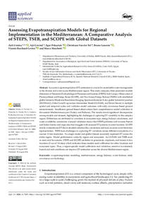 Assessing Evapotranspiration Models for Regional Implementation in the Mediterranean: A Comparative Analysis of STEPS, TSEB, and SCOPE with Global Datasets