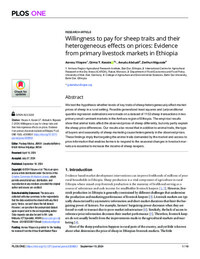 Willingness to pay for sheep traits and their heterogeneous effects on prices: Evidence from primary livestock markets in Ethiopia