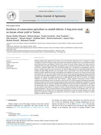 Resilience of conservation agriculture to rainfall deficits: A long-term study on durum wheat yield in Tunisia