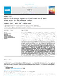 Association mapping of septoria tritici blotch resistance in bread wheat in Bale and Arsi highlands, Ethiopia
