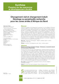 Changement réel et changement induit Décalage ou perpétuelle recherche pour les zones arides d'Afrique du Nord