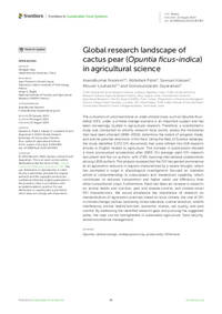 Global research landscape of cactus pear (Opuntia ficus-indica) in agricultural science