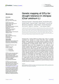 Genetic mapping of QTLs for drought tolerance in chickpea (Cicer arietinum L.)