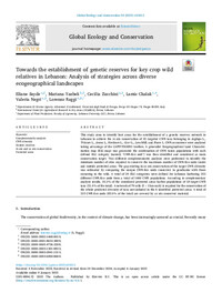 Towards the establishment of genetic reserves for key crop wild relatives in Lebanon: Analysis of strategies across diverse ecogeographical landscapes
