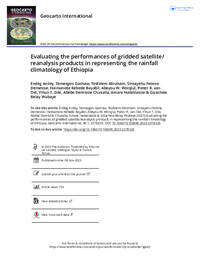 Evaluating the performances of gridded satellite/ reanalysis products in representing the rainfall climatology of Ethiopia