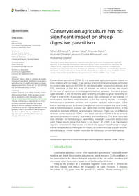 Conservation agriculture has no significant impact on sheep digestive parasitism