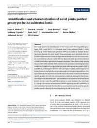 Identification and characterization of novel penta-podded genotypes in the cultivated lentil