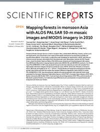 Mapping forests in monsoon Asia with ALOS PALSAR 50-m mosaic images and MODIS imagery in 2010