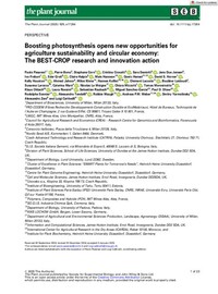 Boosting photosynthesis opens new opportunities for agriculture sustainability and circular economy: The BEST-CROP research and innovation action