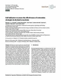 Soil indicators to assess the effectiveness of restoration strategies in dryland ecosystems 