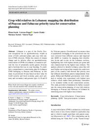 Crop wild relatives in Lebanon: mapping the distribution of Poaceae and Fabaceae priority taxa for conservation planning