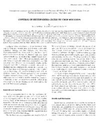 Control of Heterodera Ciceri by Crop rotation
