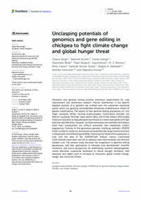 Unclasping potentials of genomics and gene editing in chickpea to fight climate change and global hunger threat