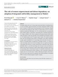 The role of women empowerment and labour dependency on adoption of integrated soil fertility management in Malawi