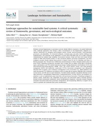 Landscape approaches for sustainable land systems: A critical systematic review of frameworks, governance, and socio-ecological outcomes
