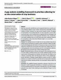 A gap analysis modelling framework to prioritize collecting for ex situ conservation of crop landraces