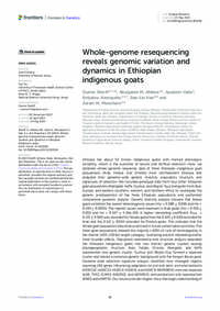 Whole-genome resequencing reveals genomic variation and dynamics in Ethiopian indigenous goats