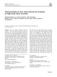 Characterization of stem, stripe and leaf rust resistance in Tajik bread wheat accessions