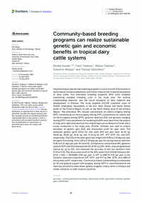 Community-based breeding programs can realize sustainable genetic gain and economic benefits in tropical dairy cattle systems