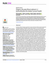 Organic dry pea (Pisum sativum L.) biofortification for better human health