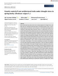 Genetic control of root architectural traits under drought stress in spring barley (Hordeum vulgare L.)