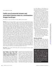 Cattle use of perennial streams and associated riparian areas on a northeastern Oregon landscape
