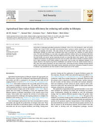 Agricultural lime value chain efficiency for reducing soil acidity in Ethiopia