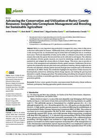 Advancing the Conservation and Utilization of Barley Genetic Resources: Insights into Germplasm Management and Breeding for Sustainable Agriculture