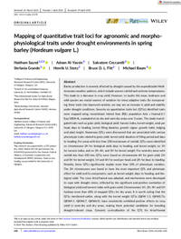 Mapping of quantitative trait loci for agronomic and morpho-physiological traits under drought environments in springbarley (Hordeum vulgare L.)