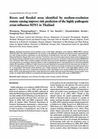 Rivers and flooded areas identified by medium-resolution remote sensing improve risk prediction of the highly pathogenic avian influenza H5N1 in Thailand