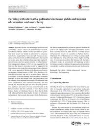 Farming with alternative pollinators increases yields and incomes of cucumber and sour cherry