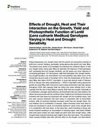 Effect of drought, heat and their interaction on the growth, yield and photosynthetic function of lentil (Lens culinaris Medikus) genotypes varying in heat and drought sensitivity