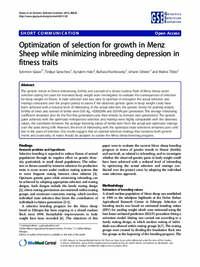 Optimization of selection for growth in Menz Sheep while minimizing inbreeding depression in fitness traits