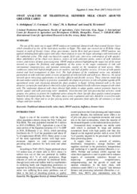 SWOT Analysis of traditional skimmed milk chain around greater Cairo