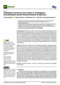 Exploratory Survey of Lixus algirus L. (Coleoptera: Curculionidae) and Its Natural Enemies in Morocco