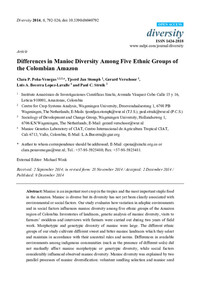 Differences in Manioc Diversity Among Five Ethnic Groups of the Colombian Amazon